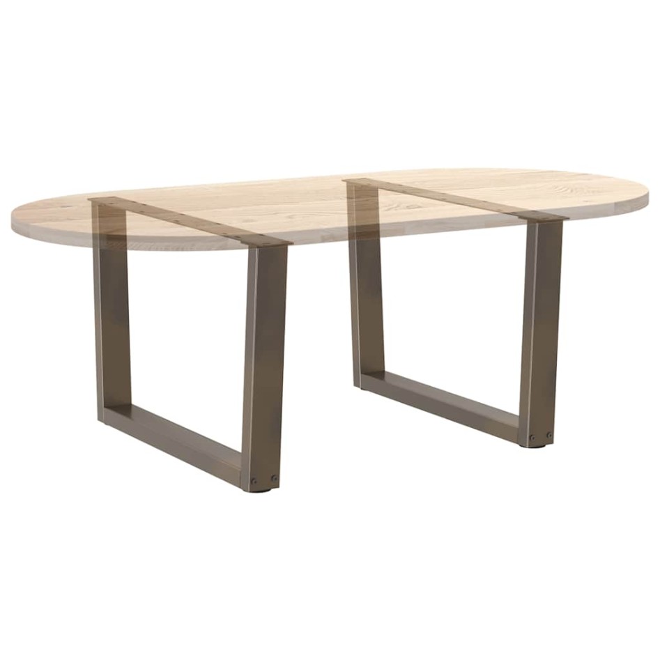 Patas para mesa de comedor forma de V 2 uds acero natural