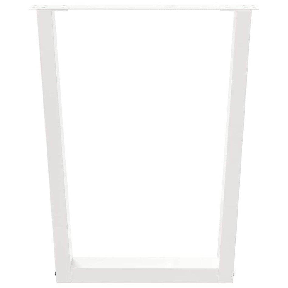 Patas para mesa de comedor forma V 2 uds blanco 70x(72-73,3)