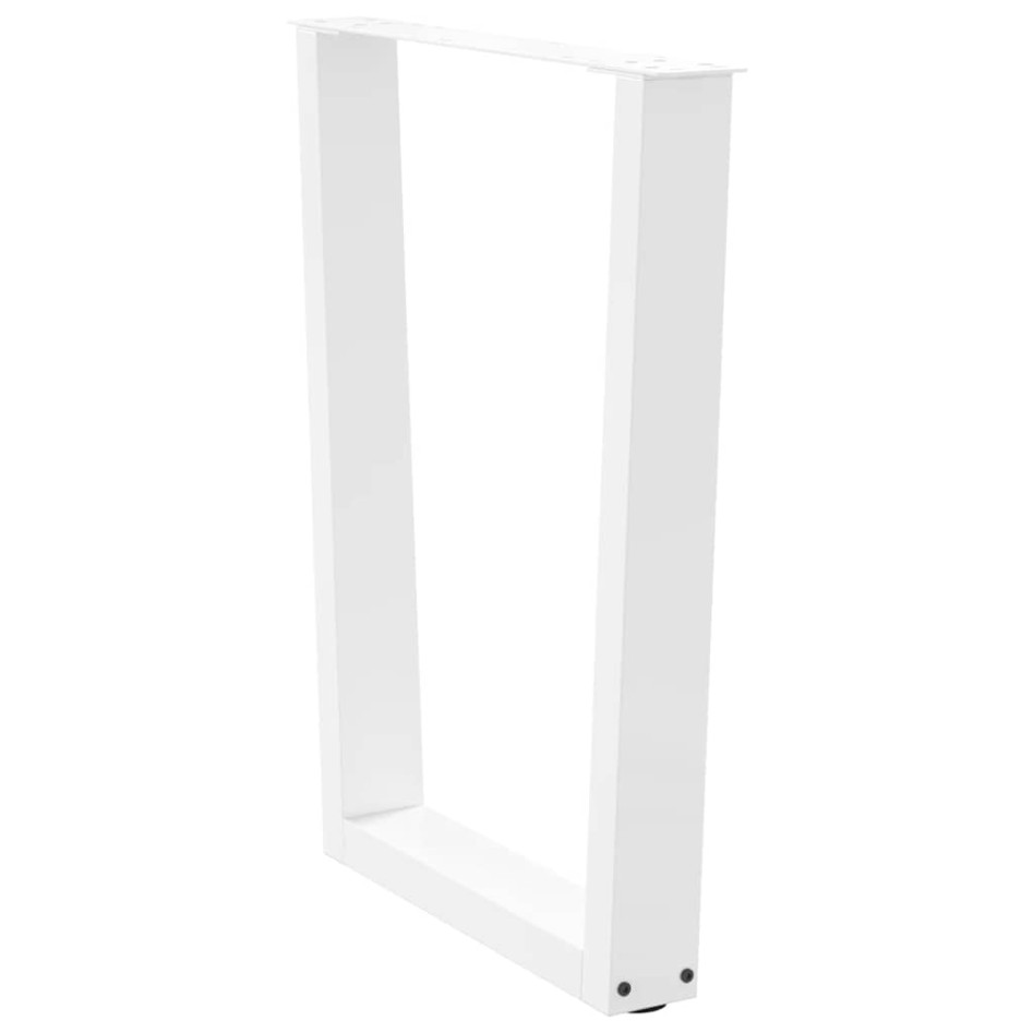 Patas para mesa de comedor forma V 2 uds blanco 70x(72-73,3)