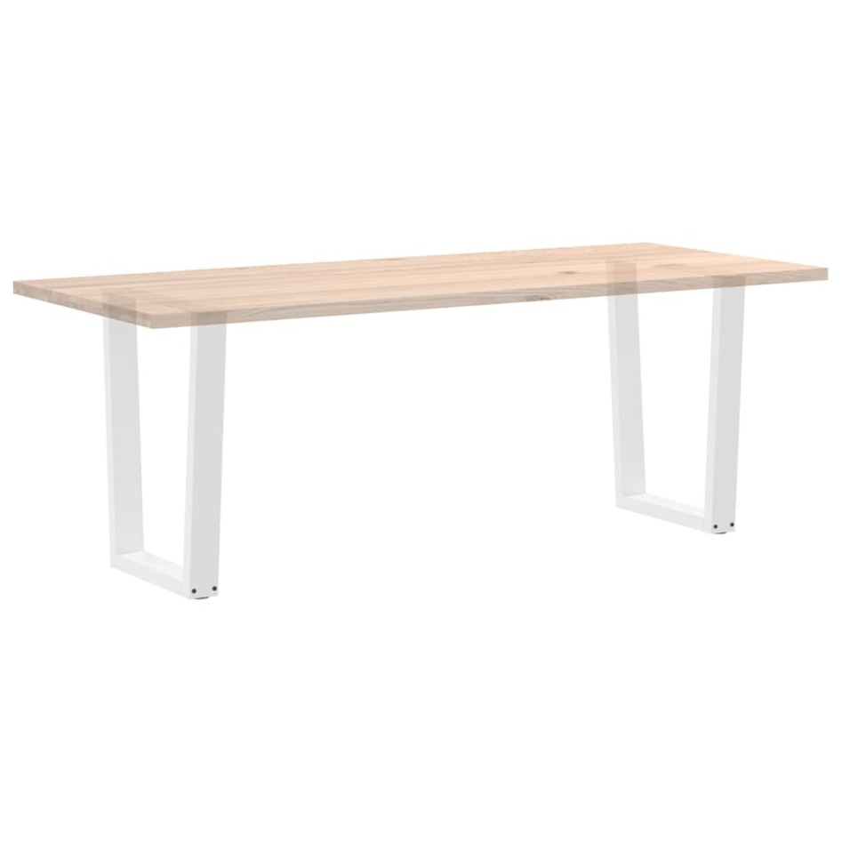 Patas para mesa de comedor forma V 2 uds blanco 70x(72-73,3)