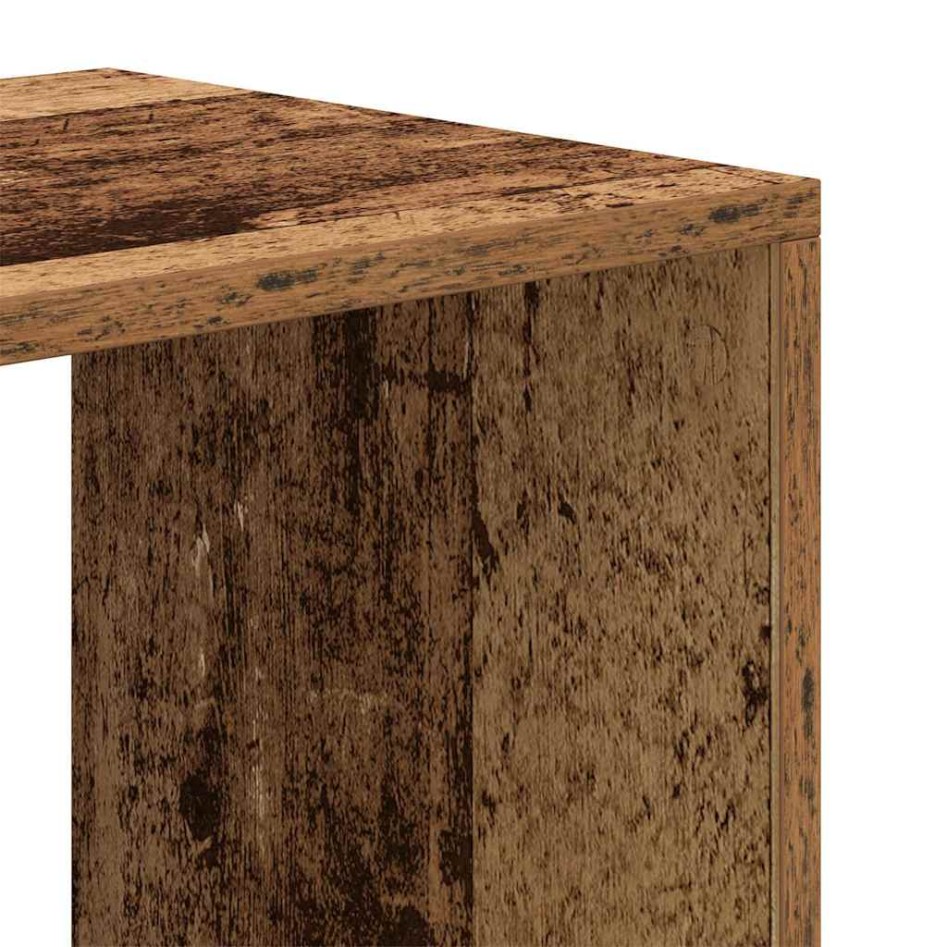 Estantería madera de ingeniería envejecida 66x31x112