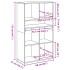Estantería madera de ingeniería envejecida 66x31x112