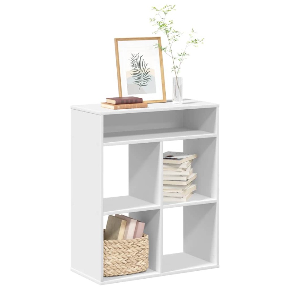 Estantería librería madera contrachapada blanco 66x31x80
