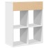 Estantería librería madera contrachapada blanco 66x31x80