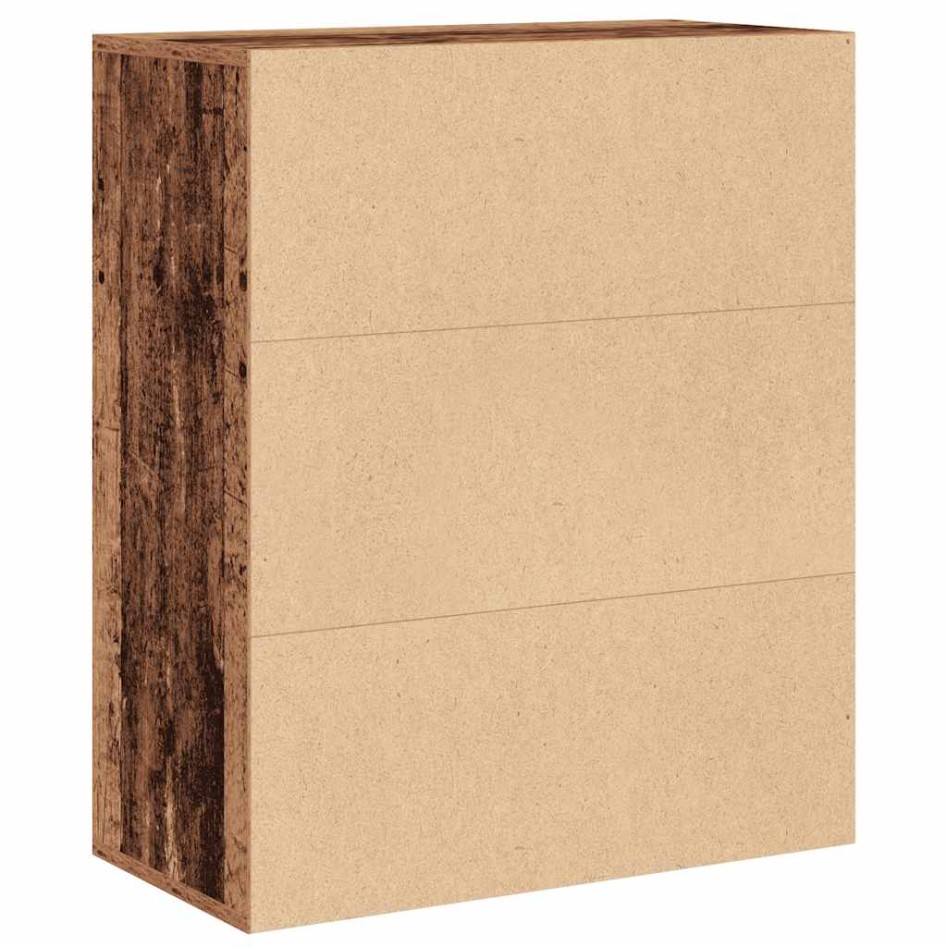 Estantería madera ingeniería madera envejecida 60x30x71,5