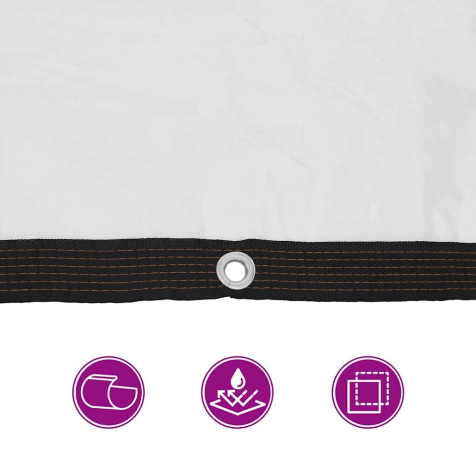 Lona transparente con ojales polietileno 5x6