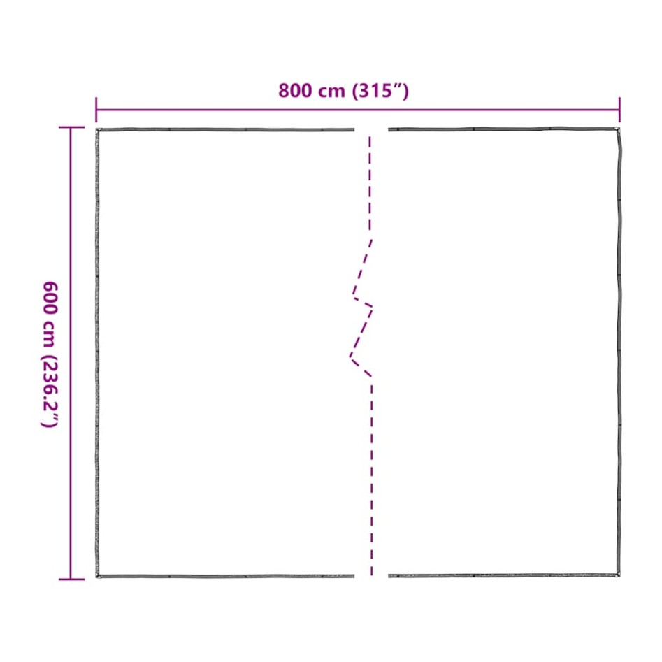 Lona transparente con ojales polietileno 6x8