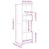 Estantería madera de ingeniería envejecida 34x31x112