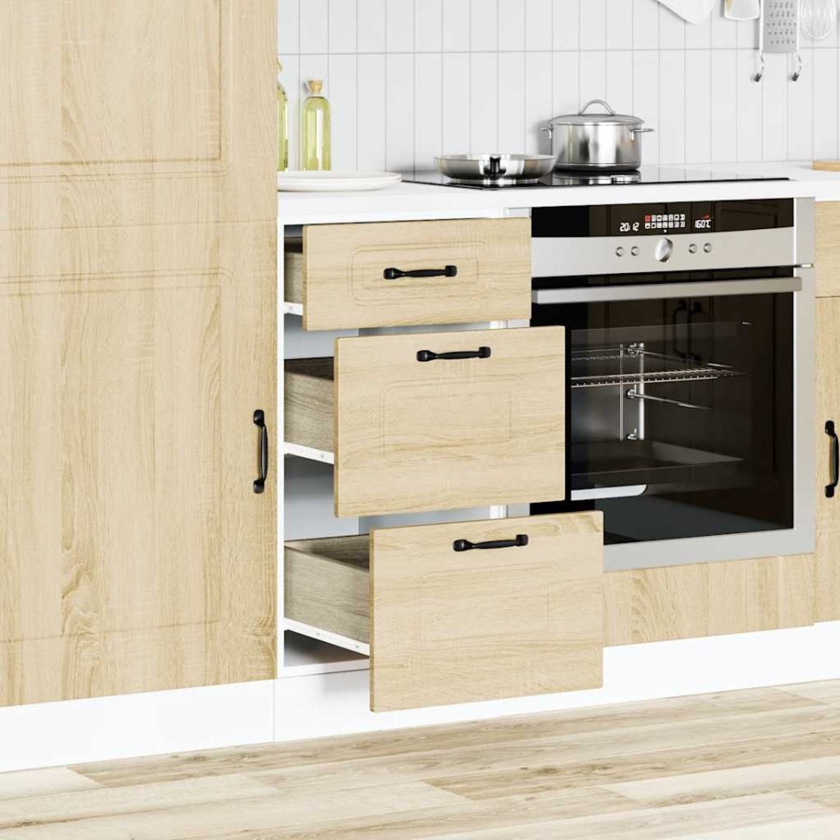 Mueble bajo de cocina Kalmar madera ingeniería de roble