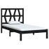 Estructura de cama madera maciza de pino negra 100x200