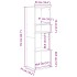 Estantería madera ingeniería gris hormigón 34x31x112