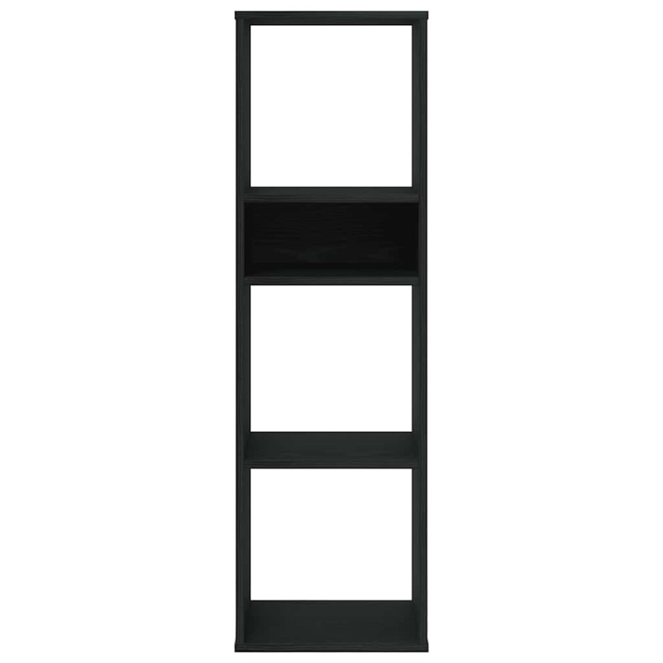 Estantería de madera contrachapada negra 34x31x112