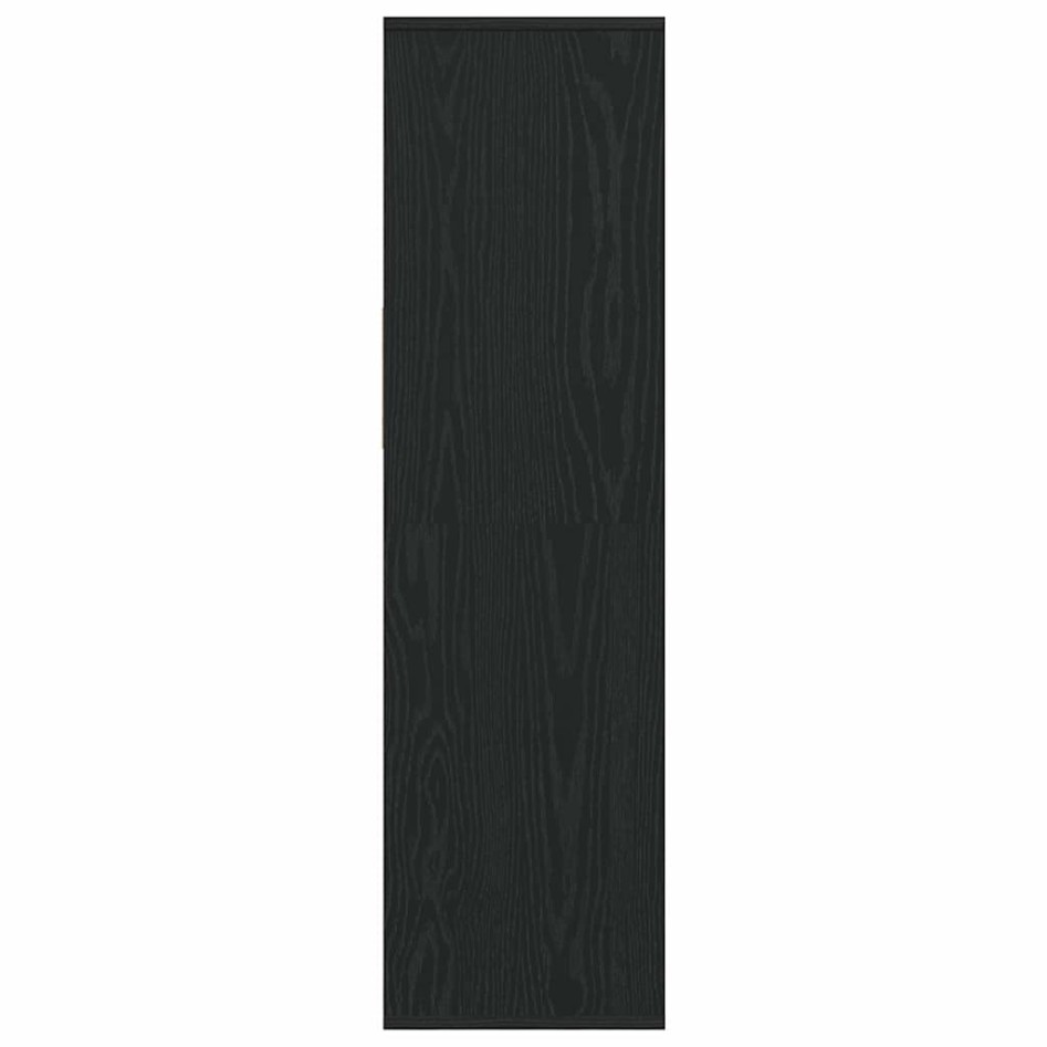 Estantería de madera contrachapada negra 34x31x112