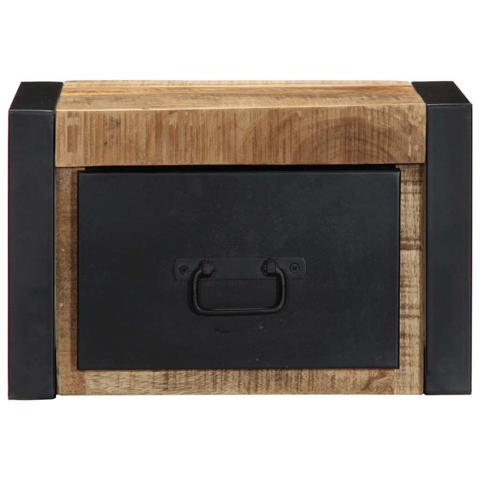 Mesita de noche madera maciza de mango 40x35x25