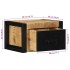 Mesita de noche madera maciza de mango 40x35x25