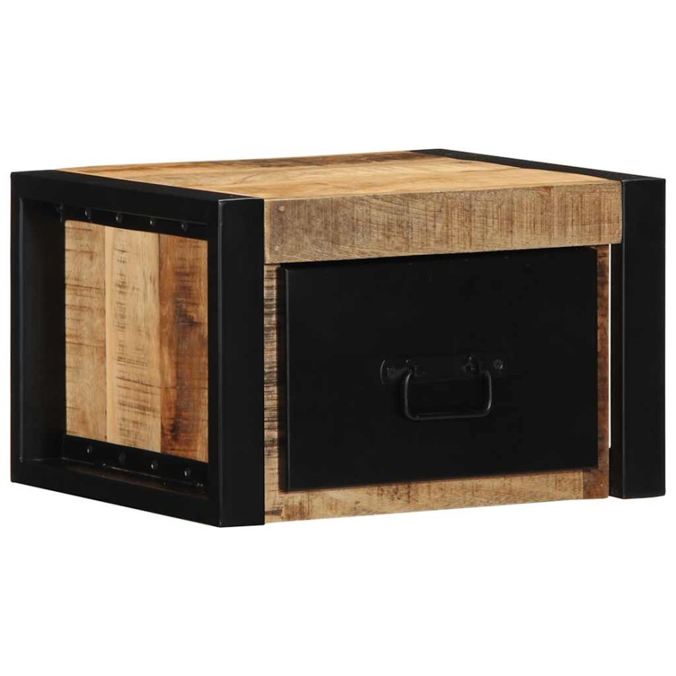 Mesita de noche madera maciza de mango 40x35x25