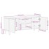 Mueble de TV madera maciza de mango 105x33,5x46
