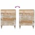 Mesita de noche madera maciza de mango 50x33x60