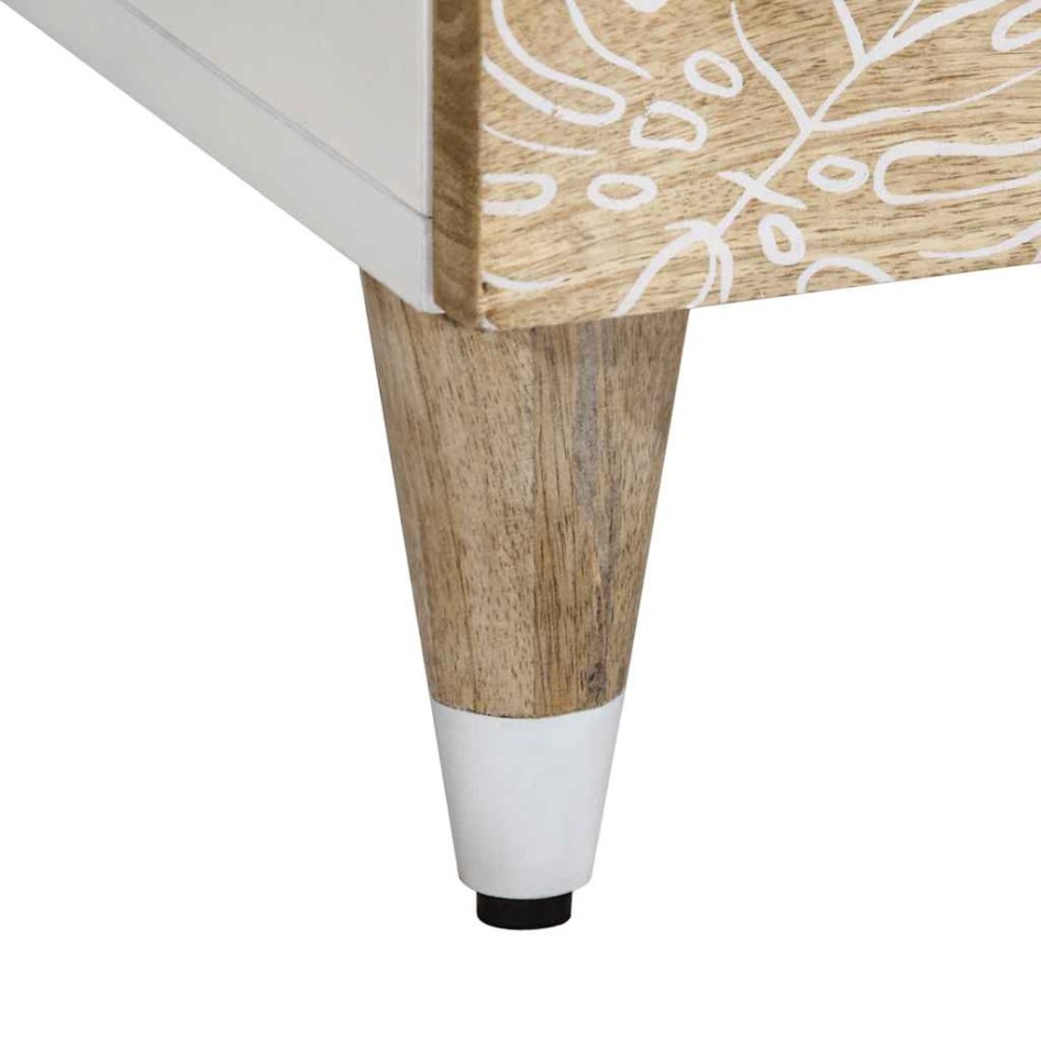 Mesita de noche madera maciza de mango 50x33x60