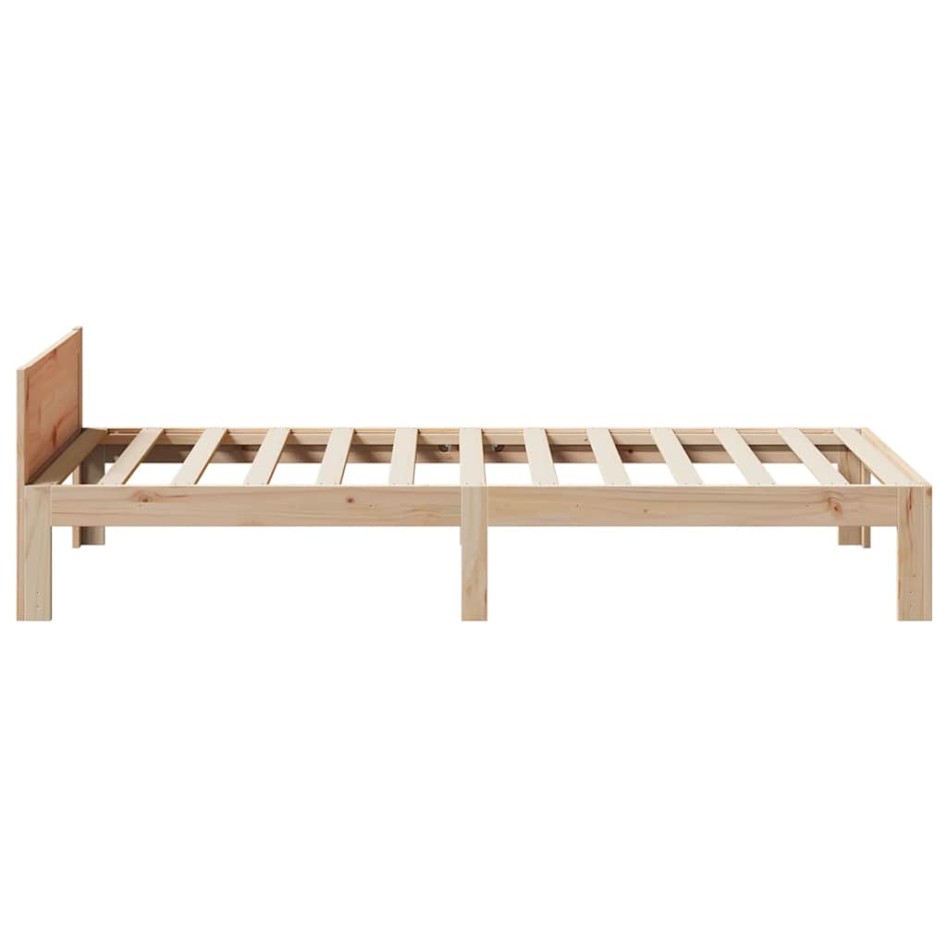 Estructura de cama sin colchón madera maciza de pino 90x200
