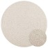 Alfombra ZIZUR aspecto yute interior/exterior crema Ø 120