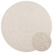 Alfombra ZIZUR aspecto yute interior/exterior crema Ø 120 cm