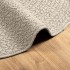 Alfombra ZIZUR aspecto yute interior/exterior crema Ø 120