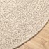 Alfombra ZIZUR aspecto yute interior/exterior crema Ø 120