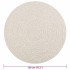 Alfombra ZIZUR aspecto yute interior/exterior crema Ø 120