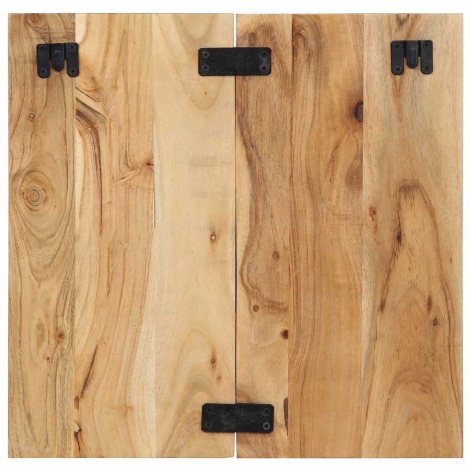 Mesita de noche madera maciza de acacia 50x27x50