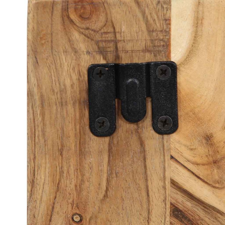 Mesita de noche madera maciza de acacia 50x27x50