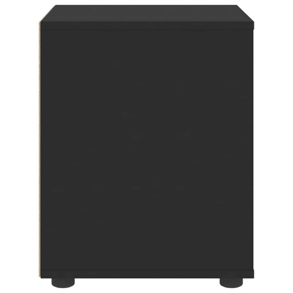 Mesilla de noche VISNES negra 45x40x50 cm madera de