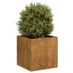 Jardinera oxidada 40x40x40 cm acero corten