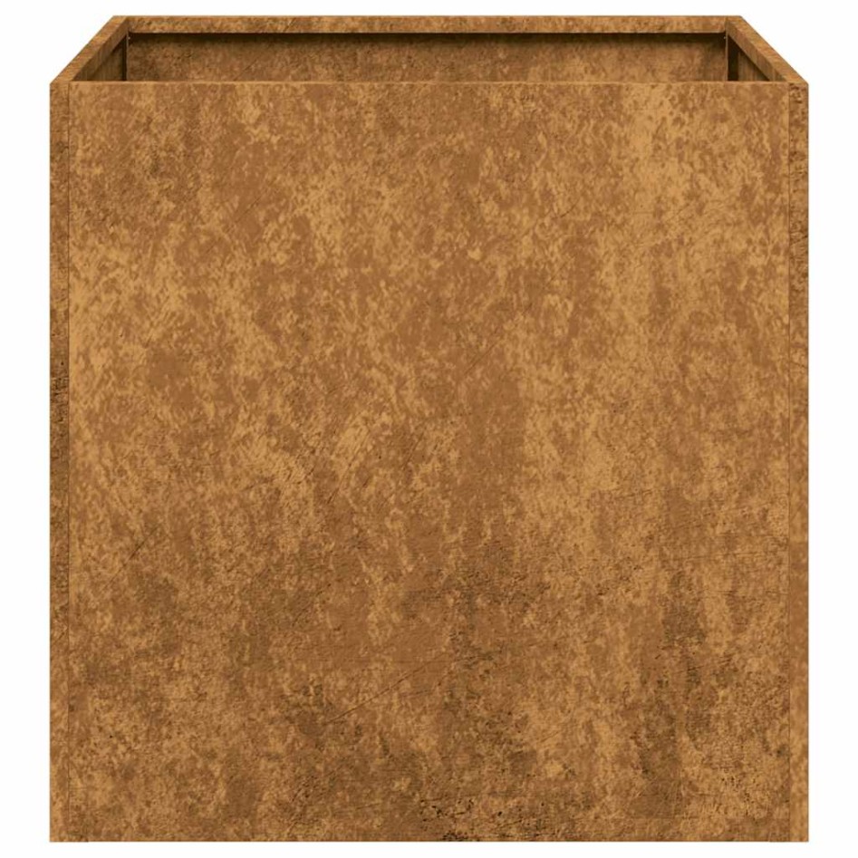 Jardinera oxidada 40x40x40 cm acero