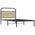 Estructura de cama sin colchón 90x190 cm madera roble