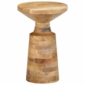 Mesa auxiliar madera maciza de mango Ø33x50