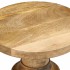 Mesa auxiliar madera maciza de mango Ø33x50
