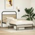 Estructura de cama sin colchón 100x200 cm madera roble