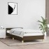 Estructura de cama sin colchón tela marrón oscuro 100x200