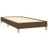 Estructura de cama sin colchón tela marrón oscuro 80x200