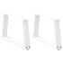 Patas para mesa de comedor forma V 2 uds blanco 50x(30-31,3)