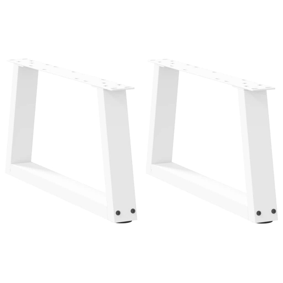 Patas para mesa de comedor forma V 2 uds blanco 50x(30-31,3)