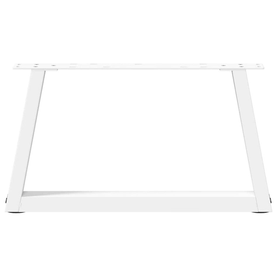 Patas para mesa de comedor forma V 2 uds blanco 50x(30-31,3)