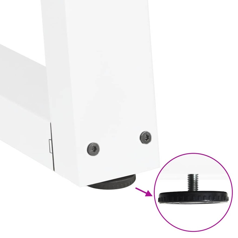 Patas para mesa de comedor forma V 2 uds blanco 50x(30-31,3)