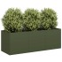 Jardinera de acero laminado en frío verde oliva 120x40x40