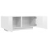 Mueble de TV madera contrachapada blanco brillo 100x35x40