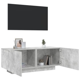 Mueble para TV contrachapada gris hormigón 100x35x40