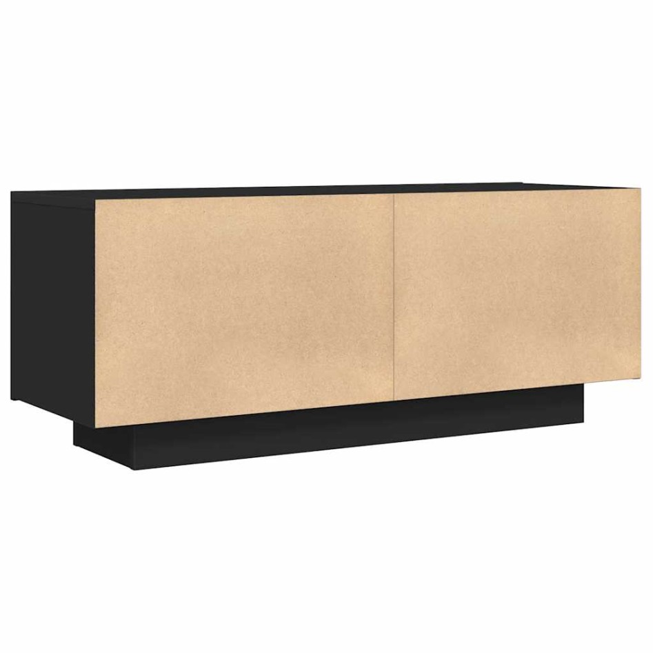 Mueble para TV madera contrachapada negra 100x35x40