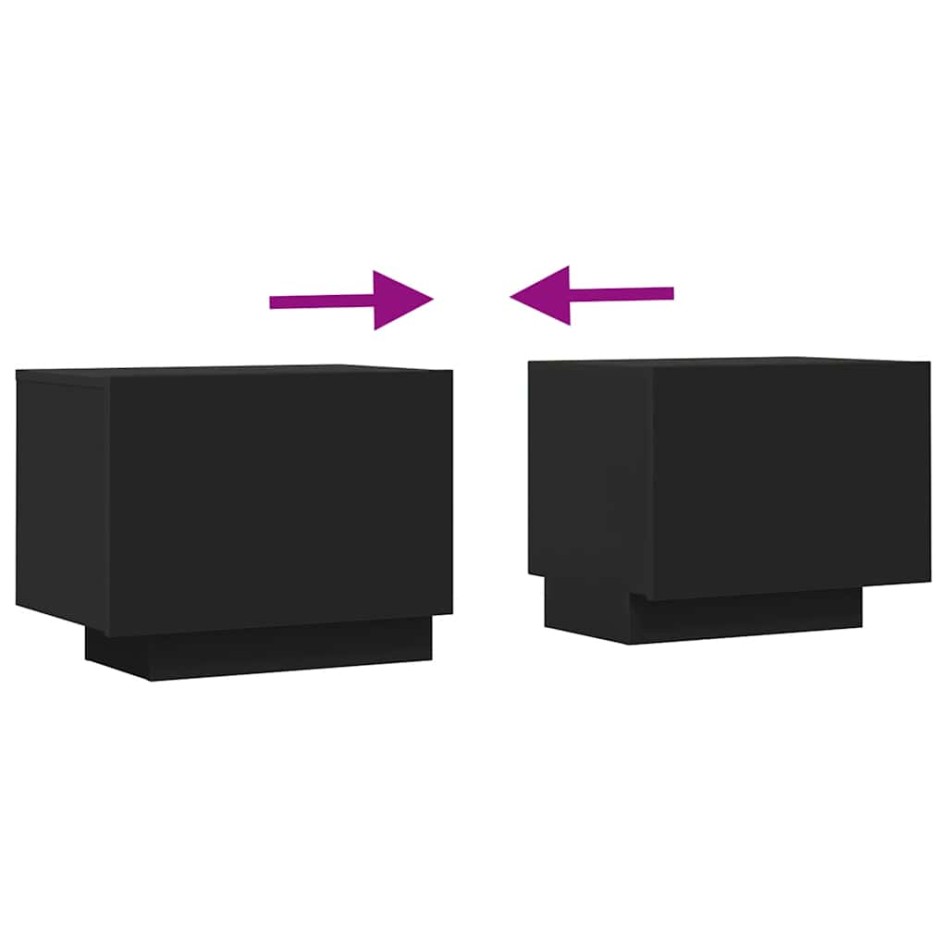 Mueble para TV madera contrachapada negra 100x35x40