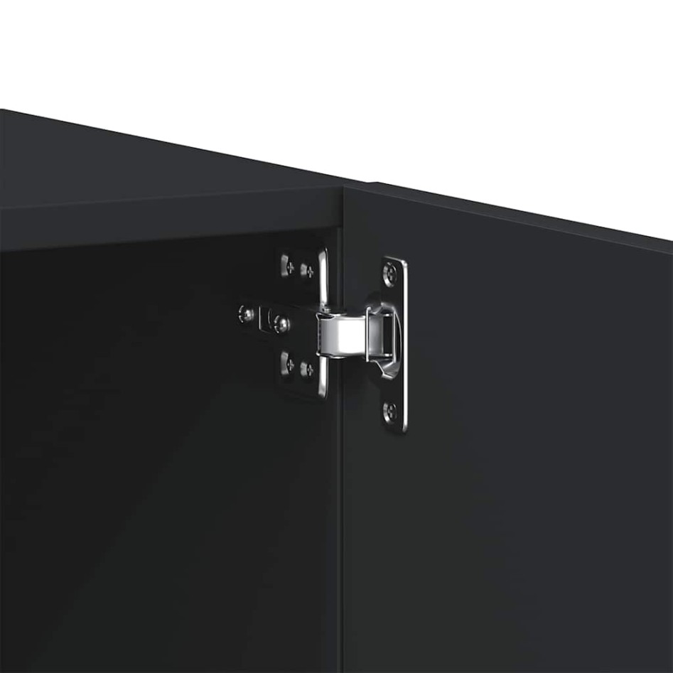 Mueble para TV madera contrachapada negra 100x35x40